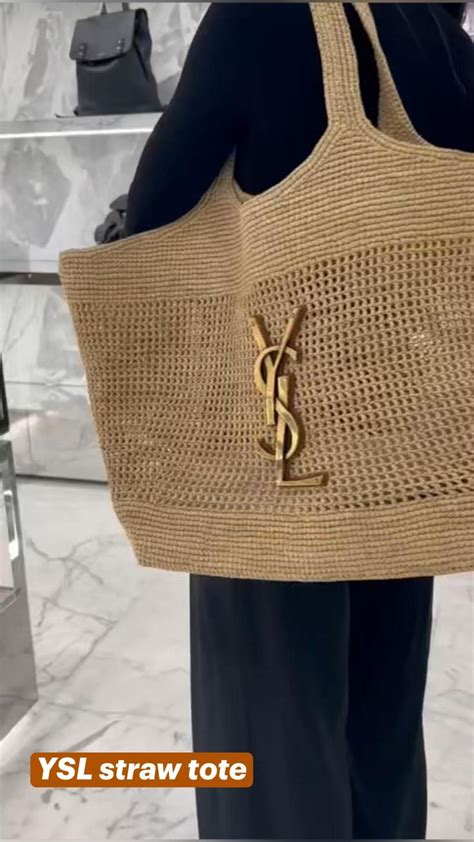 ysl straw handbag|straw or rattan designer handbags.